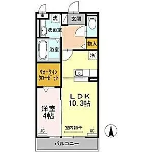 La maison de BV【206号室】の間取り