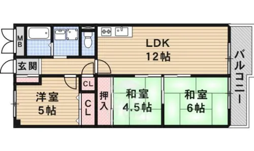 メゾントゥルース【3階】の間取り