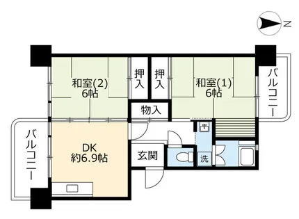 UR泉北鴨谷台3丁【0040413号室】の間取り