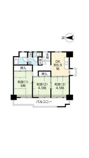 UR南港わかぎの【0431009号室】の間取り