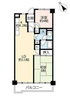 UR若山台中央【0050404号室】の間取り