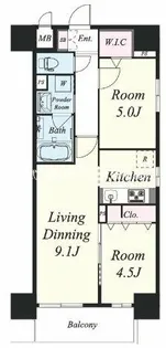 ルボワ天満橋【10階】の間取り