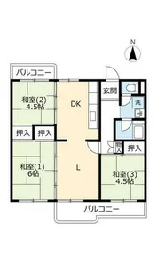 UR光明台【0370204号室】の間取り