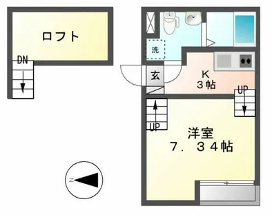 ピアチェーレ新栄【203号室】の間取り