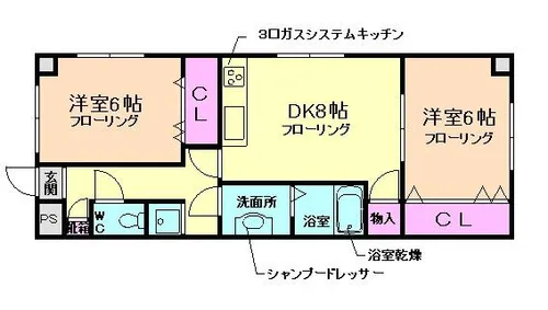 サンライト北桜塚【301号室】の間取り