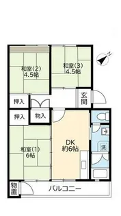 UR新多聞【1630204号室】の間取り