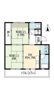 UR新多聞【4010508号室】の間取り