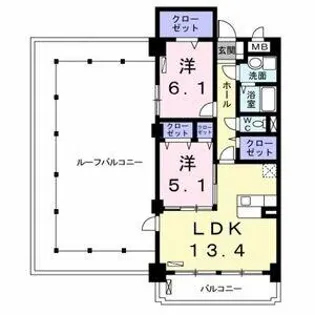 サンリット パイン ニードル【503号室】の間取り