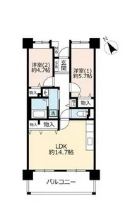 URフレール六甲桜ヶ丘【0000706号室】の間取り