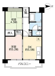 UR鶴山台【0020216号室】の間取り