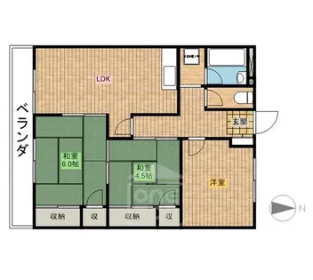 リビース音【3階】の間取り