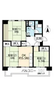 UR洛西境谷東【0141104号室】の間取り