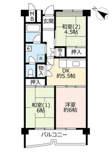UR南港しらなみ【0350203号室】の間取り