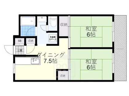 パークハイツミシマ【1階】の間取り