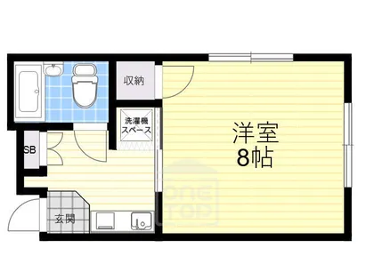 ハピネス茨木【2階】の間取り