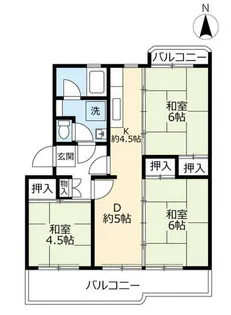 UR瀬古【0040603号室】の間取り