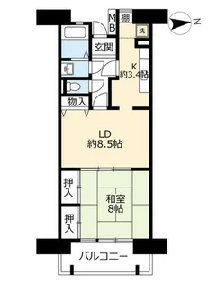 URプロムナーデ関目【0090706号室】の間取り