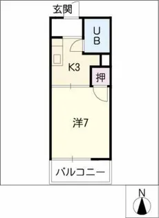 タウニー丸山【2階】の間取り