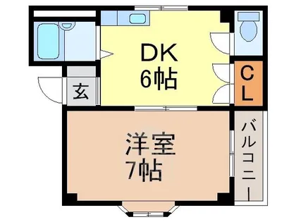 クレイテルハイツ【2階】の間取り