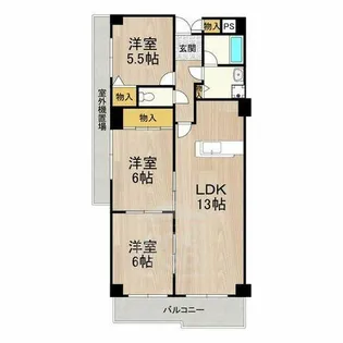 フェルザ南茨木【2階】の間取り