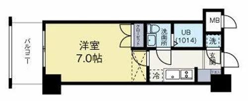 No67BENEFIT21博多【4階】の間取り