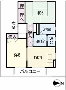 シャローム大森【2階】の間取り
