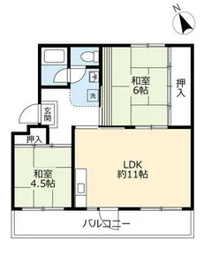 UR高森台【1100502号室】の間取り