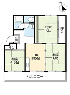 UR高森台【1120501号室】の間取り