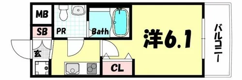 セレニテ神戸ミラクノール【2階】の間取り