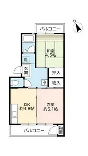 UR新多聞【1730501号室】の間取り