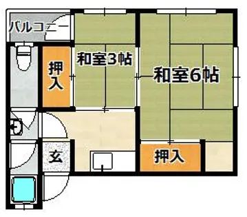 岡村マンション【401号室】の間取り