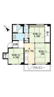 UR明石舞子【A340303号室】の間取り