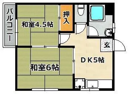 福家マンション【403号室】の間取り
