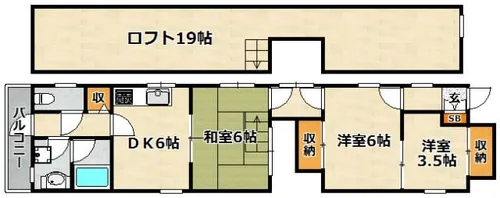 上野マンション【401号室】の間取り