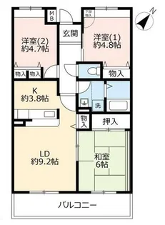 URアルビス五月ヶ丘【1140503号室】の間取り