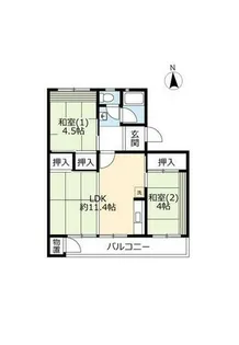 UR玉川橋【0360404号室】の間取り