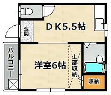 ハイツ下沢【201号室】の間取り