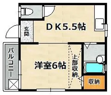 ハイツ下沢【201号室】の間取り