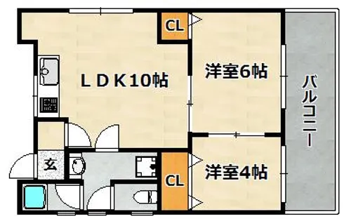 ラムール西山町【5階】の間取り