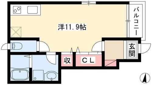 カルマ スパーチオ城北【1階】の間取り