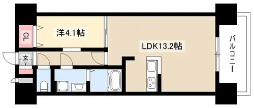 Primal千種luno(旧GRANDUKE新栄luno)【0606号室】の間取り