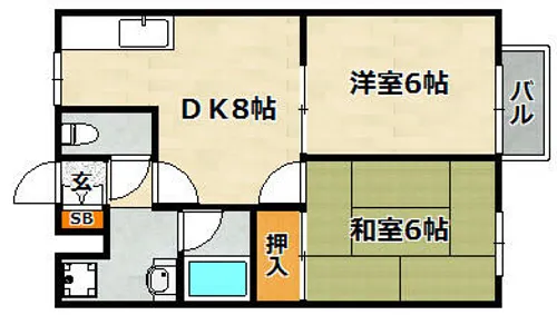 ソレアード プラーサ【1階】の間取り