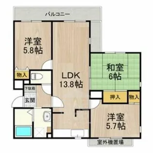 コート若園【2階】の間取り