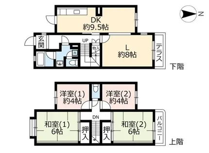 UR藤沢台第五【0000345号室】の間取り