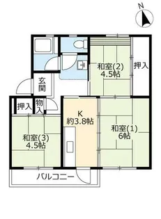 UR有野【B550503号室】の間取り