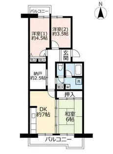 UR横尾【0040506号室】の間取り