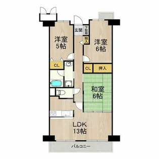 サワン東太田【4階】の間取り