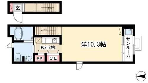 サイプレス【2階】の間取り