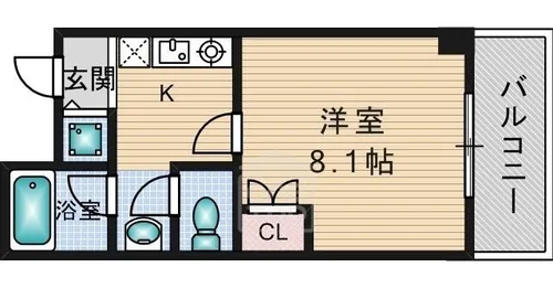 1Kの間取り画像