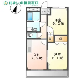 愛知県碧南市平七町2丁目【アパート】の間取り